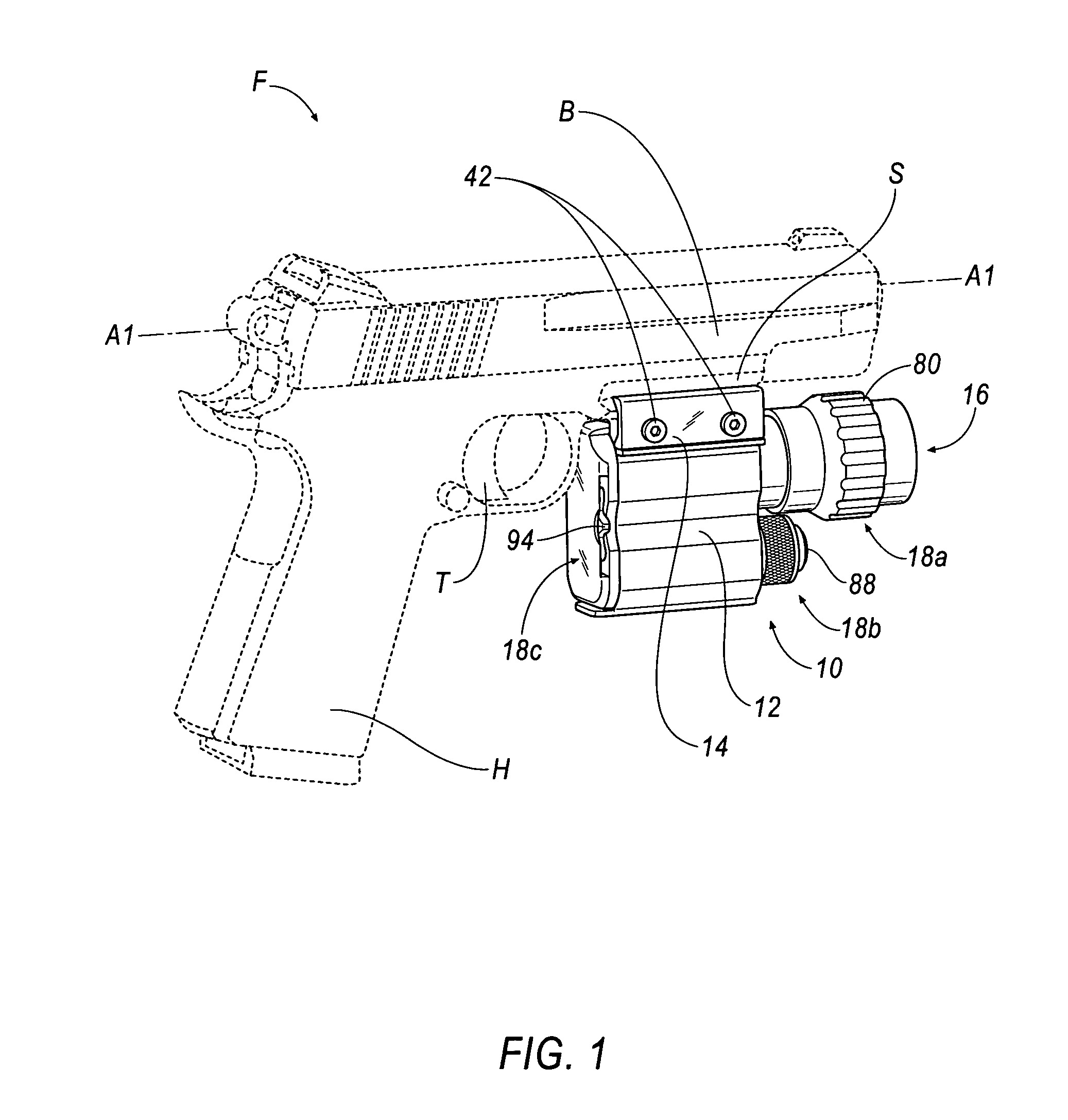 Firearm target illumination implement