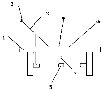 Simple tensioning device for membrane structure