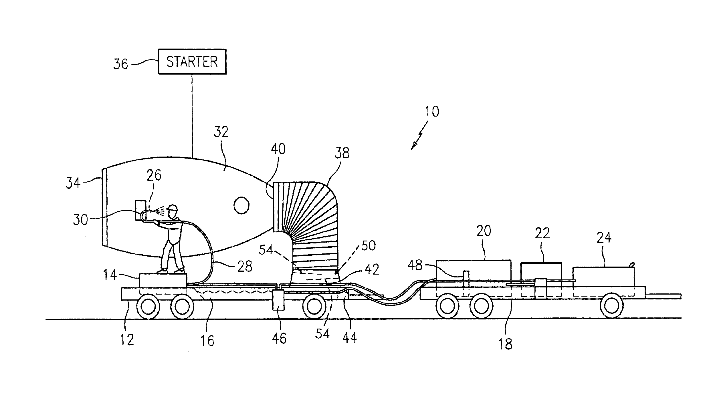 Mobile on-wing engine washing and water reclamation system