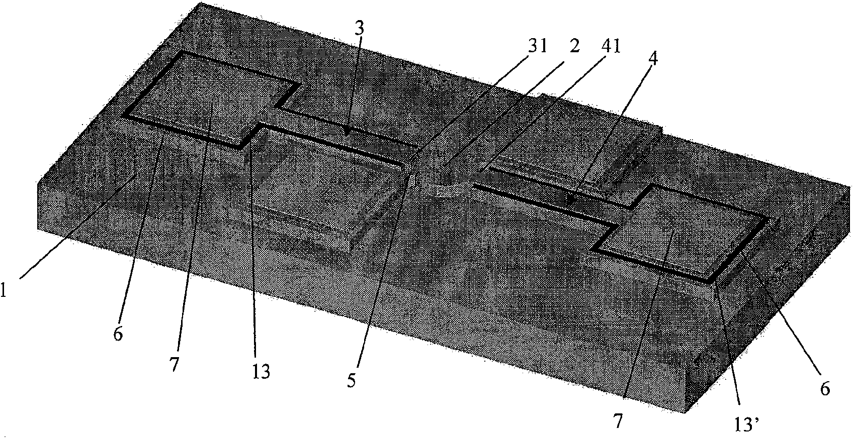 Plane capacitance resonator and its making method