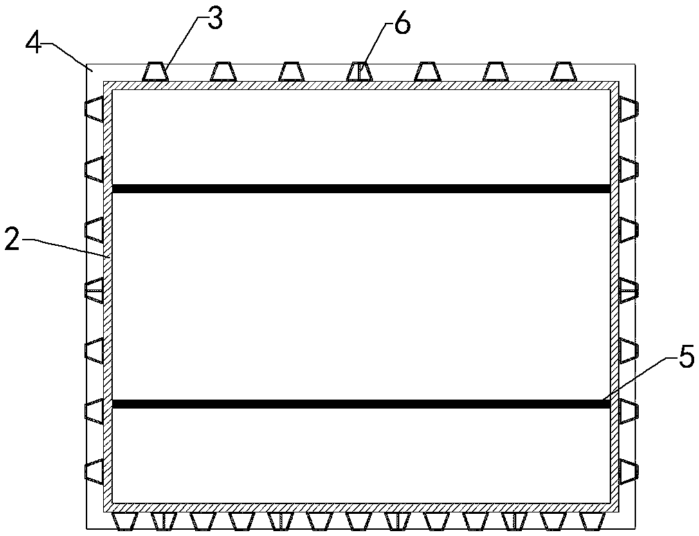 Large-span flue and construction method thereof