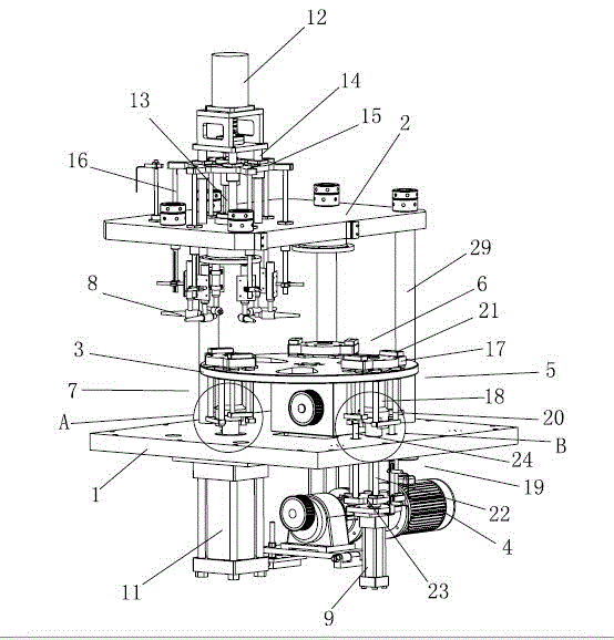 Three-station argon welding machine for motor stator