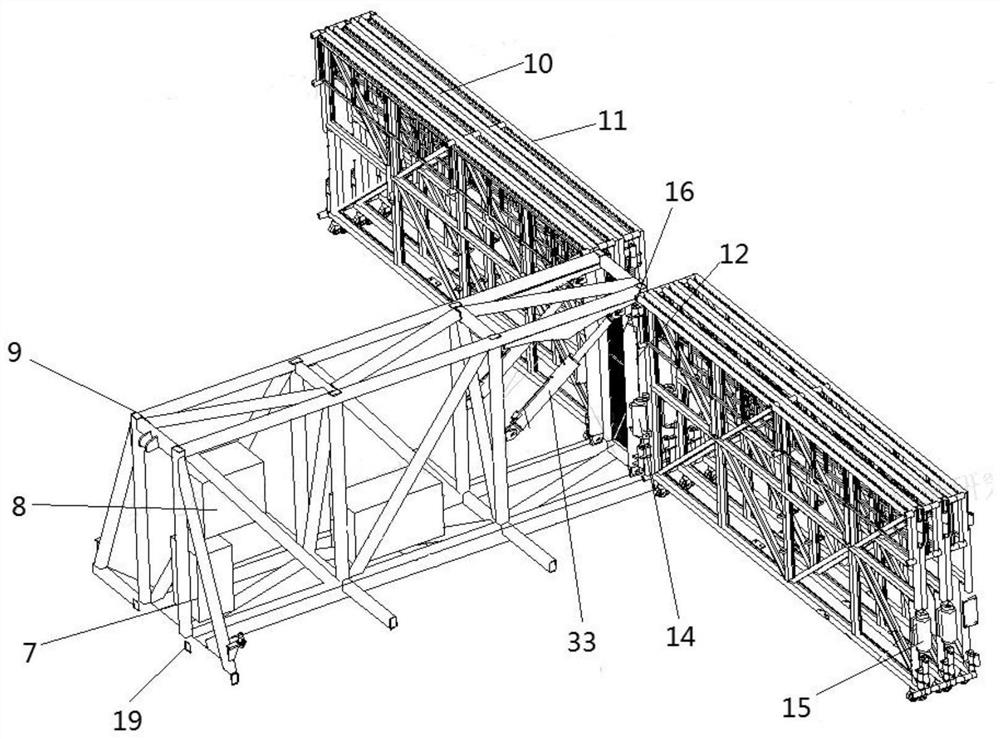 Folding type full-automatic barrier setting vehicle