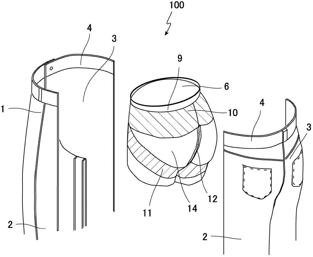 Trousers with orthopedic belts