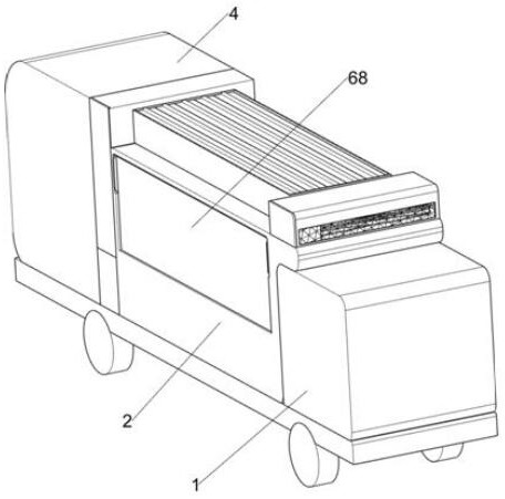 New energy compartment type mobile emergency charging vehicle