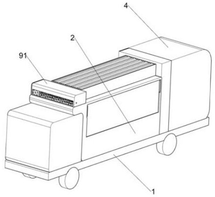 New energy compartment type mobile emergency charging vehicle