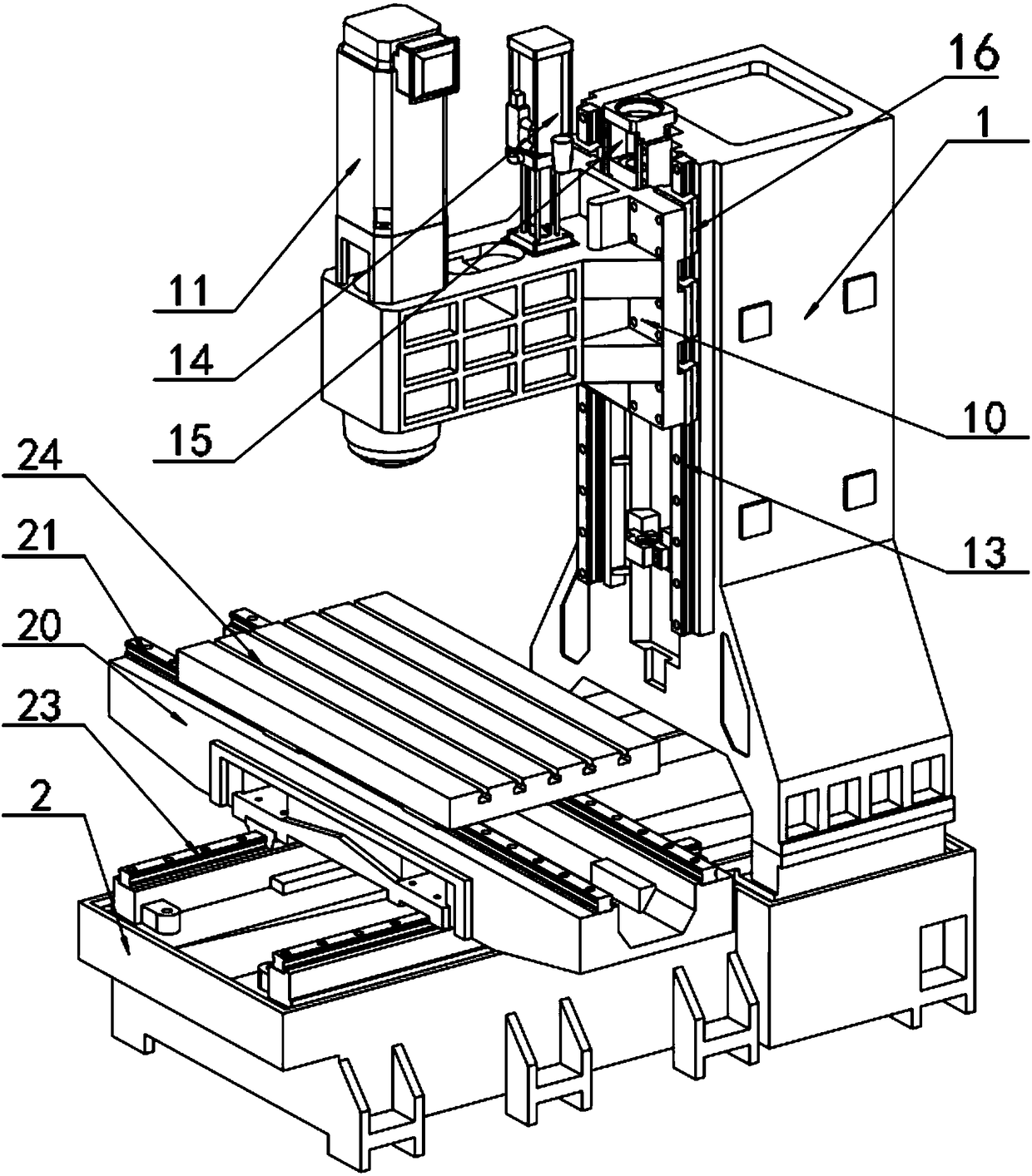 Machining center bare machine suitable for multiple environments