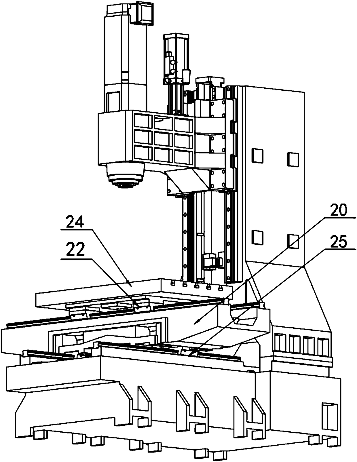 Machining center bare machine suitable for multiple environments