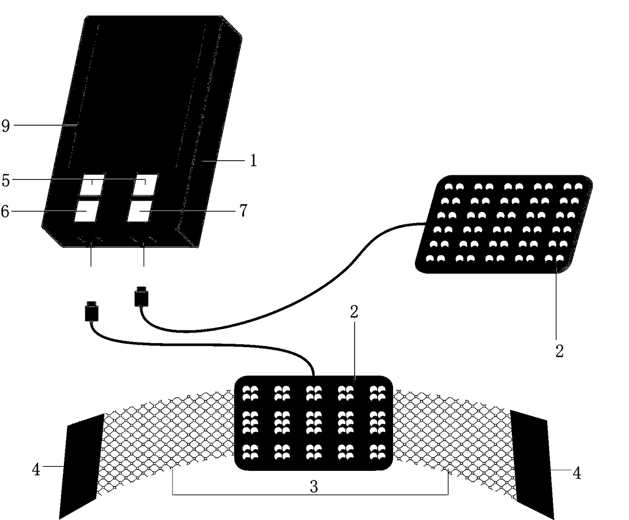 Near-infrared LED physiotherapy equipment for increasing CD4+T lymphocytes and reducing disease rod of HIV patient, and application thereof