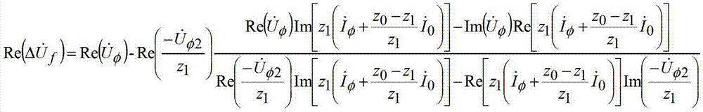 Method for realizing line single-phase earth fault single-terminal fault locating by using real part of voltage drop along line