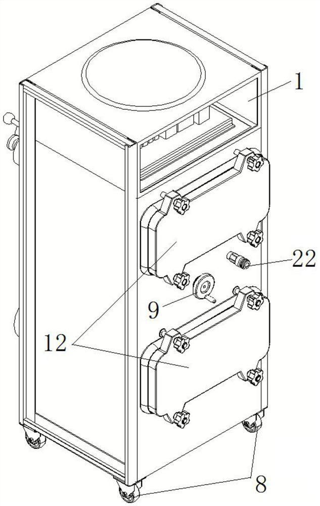 Movable biosafety type exhaust air efficient filtering device