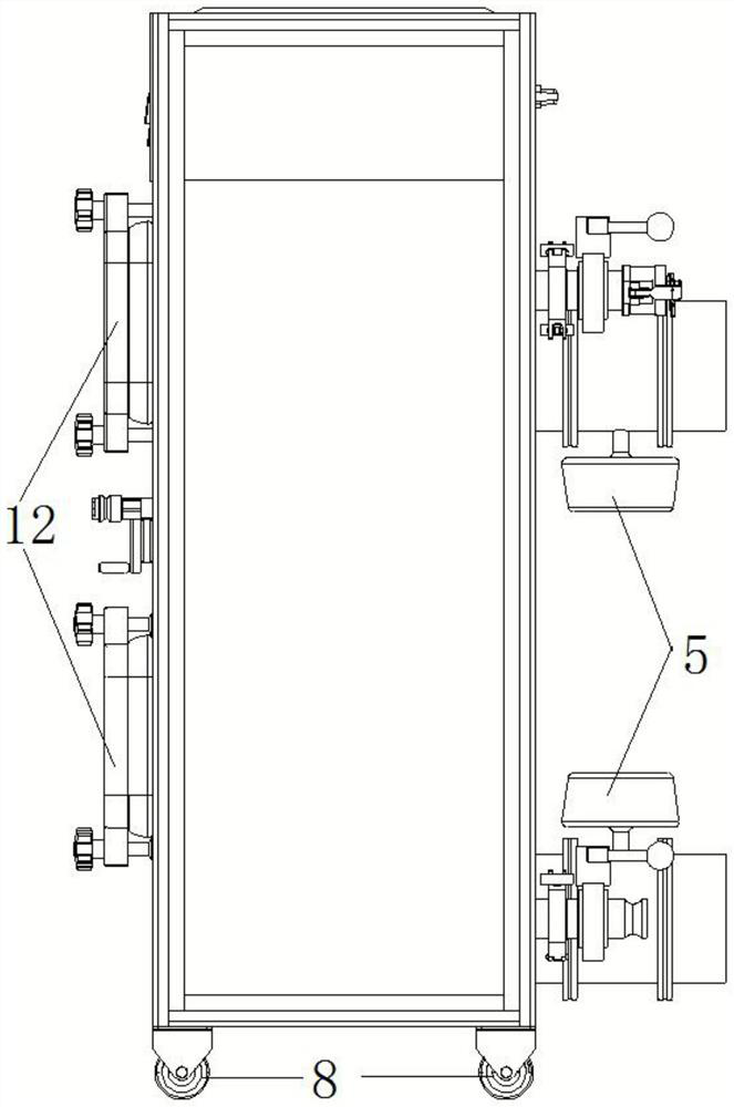 Movable biosafety type exhaust air efficient filtering device