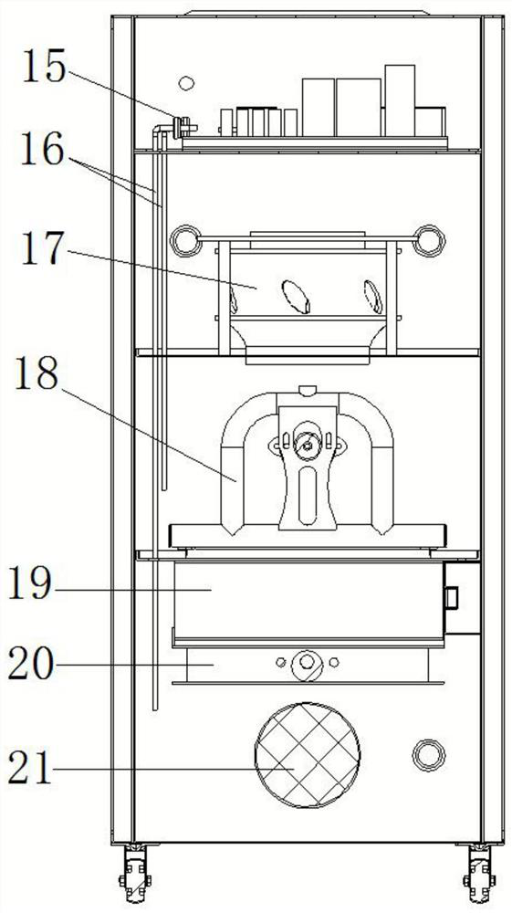 Movable biosafety type exhaust air efficient filtering device