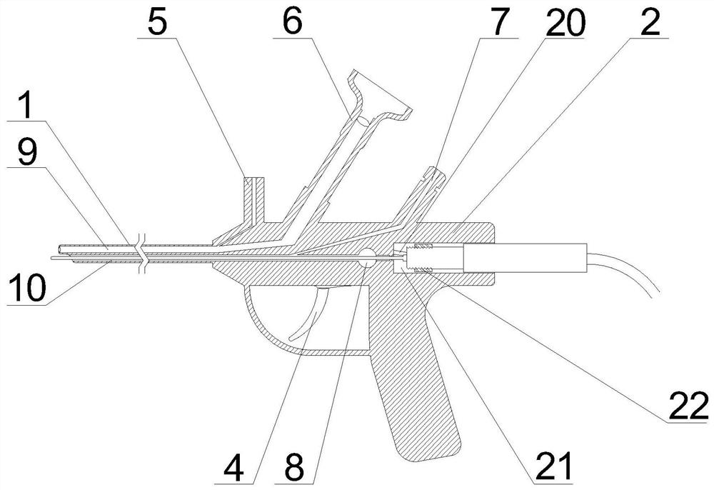 Ballistic ureteroscope integrated lithotripsy device for urinary surgery