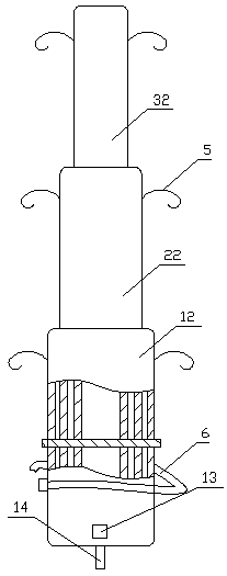 Portable double-loop insulating supporting rod for pole replacement