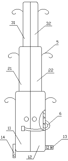 Portable double-loop insulating supporting rod for pole replacement