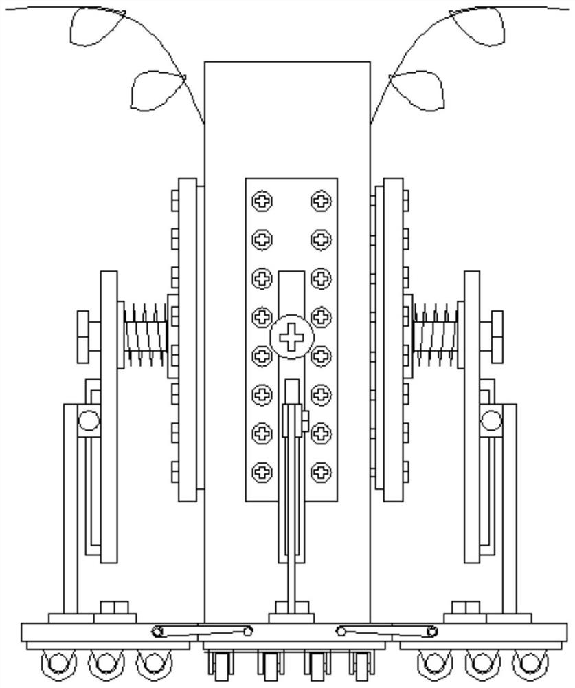 Rapid tree thickening device for gardens