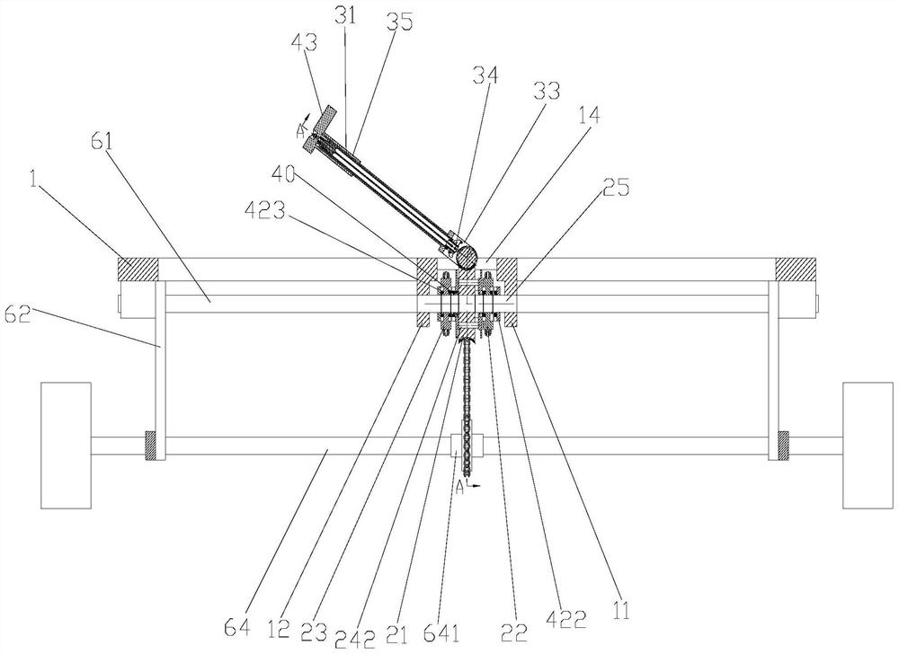 Manual and electric dual-purpose worm and gear pipeline type automobile transverse movement control device