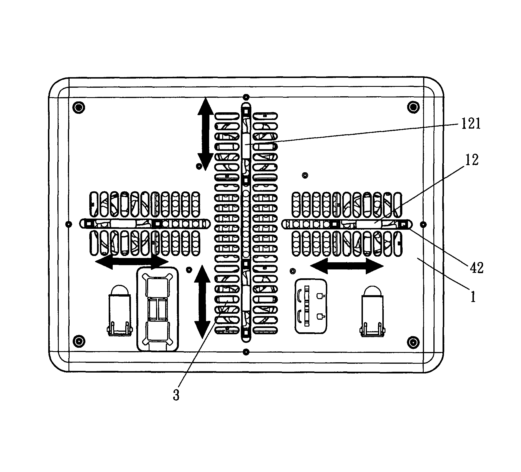 Laptop cooling pad with heat-dissipating fan adjustable in position