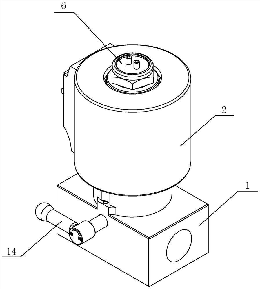 Fire-fighting electromagnetic valve capable of detecting opening state and closing state