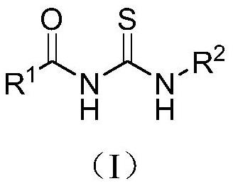 Application of acylthiourea compound in preparation of drugs for treating or preventing herpes simplex virus type 1 infection