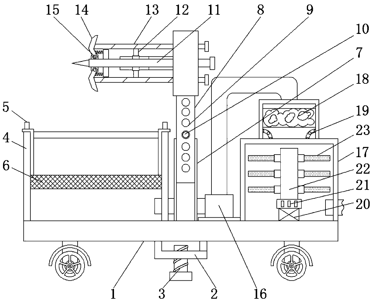 Circulating dredging type industrial wastewater treatment device and using method thereof