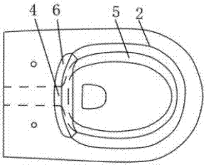 Water closet vertical-pouring molding structure capable of simplifying production process