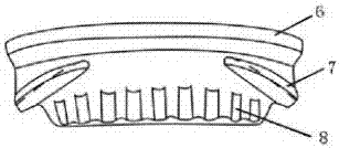 Water closet vertical-pouring molding structure capable of simplifying production process