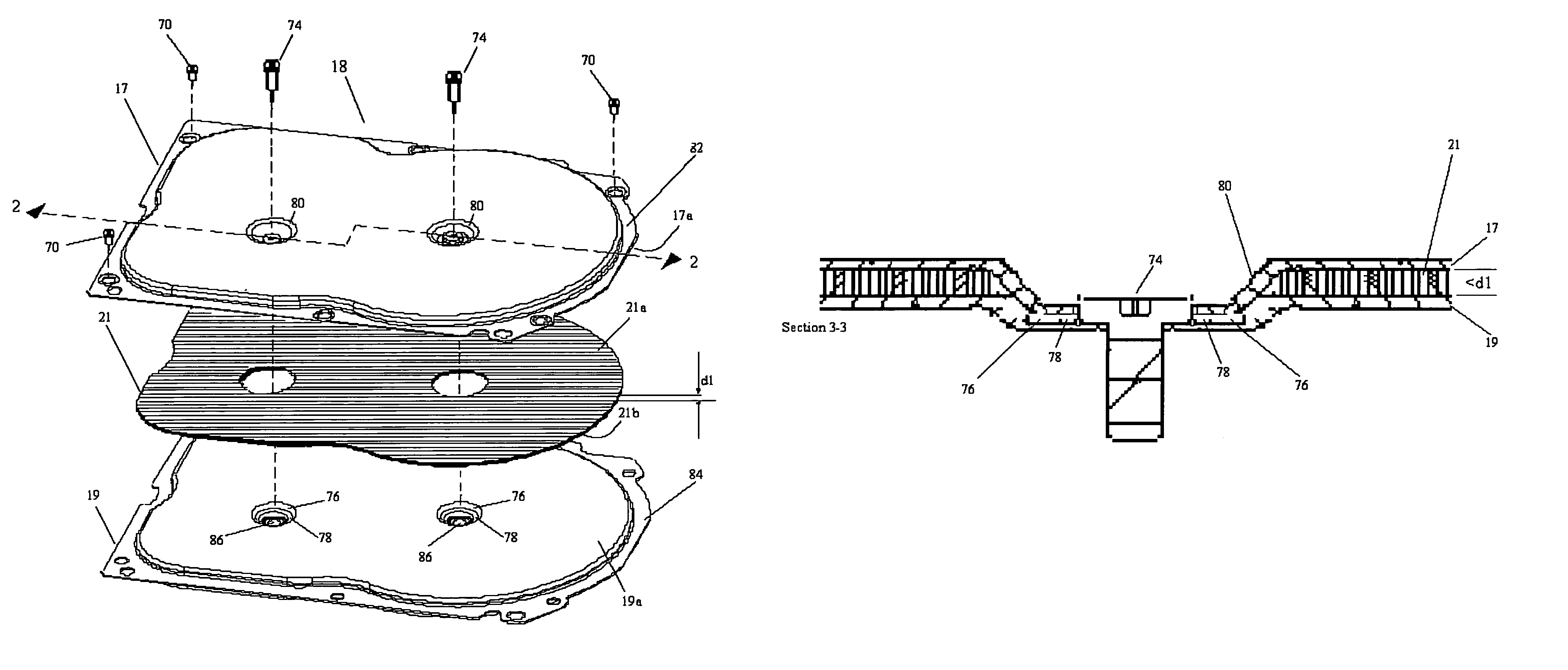 Disk drive having cover assembly which compresses a foam member between substantially planar rigid members