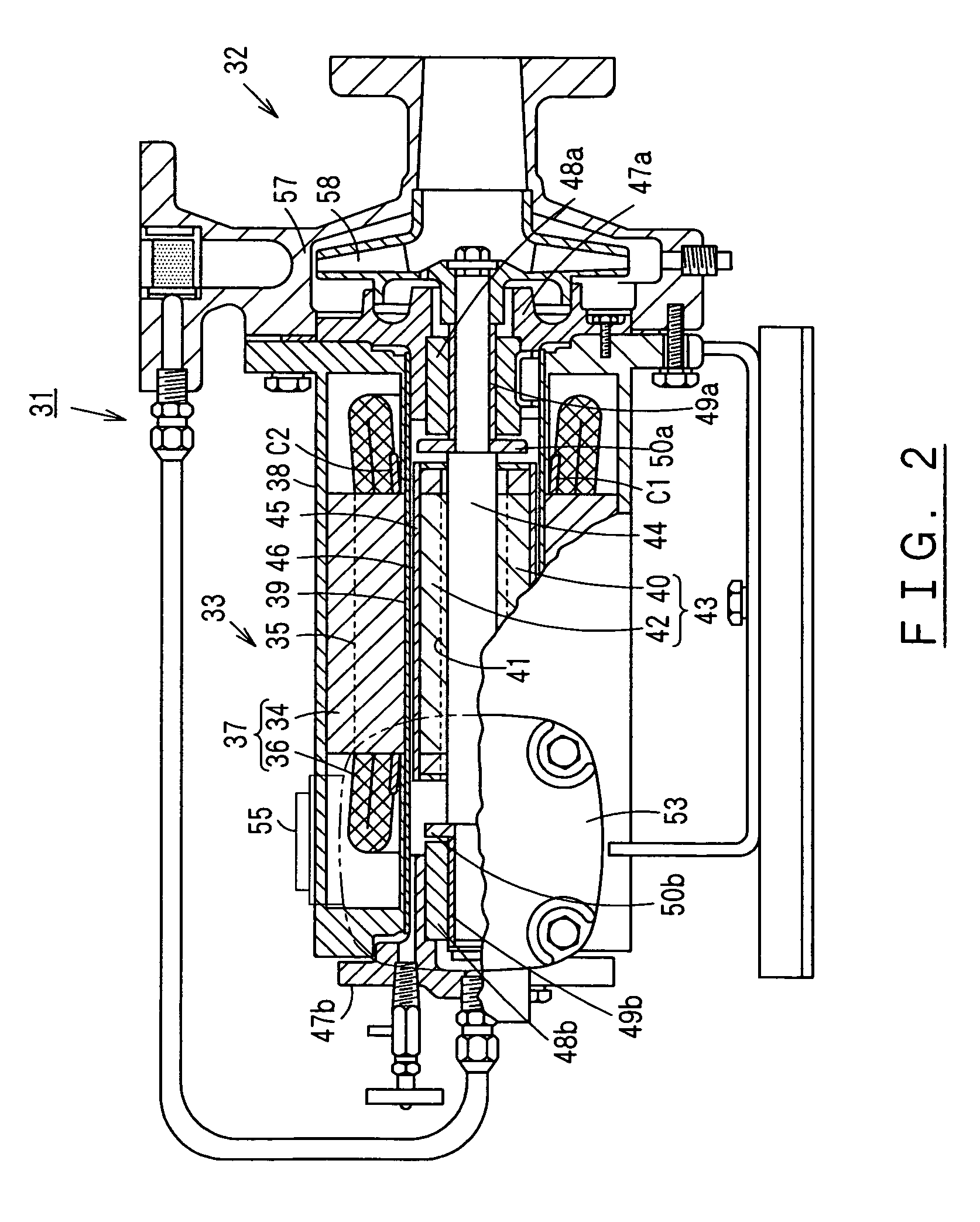 Axial bearing wear detection device for canned motor