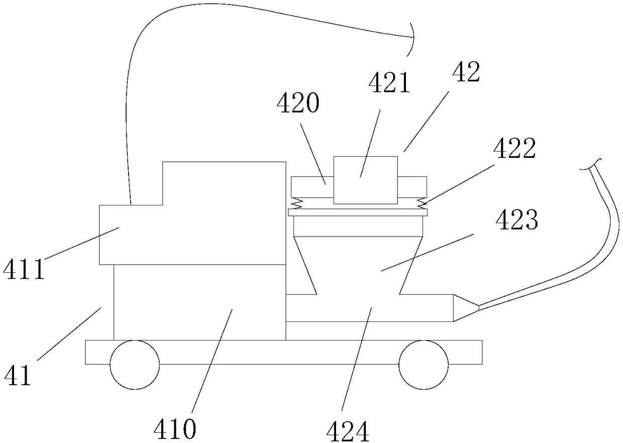 Spray type pipeline manufacturing device