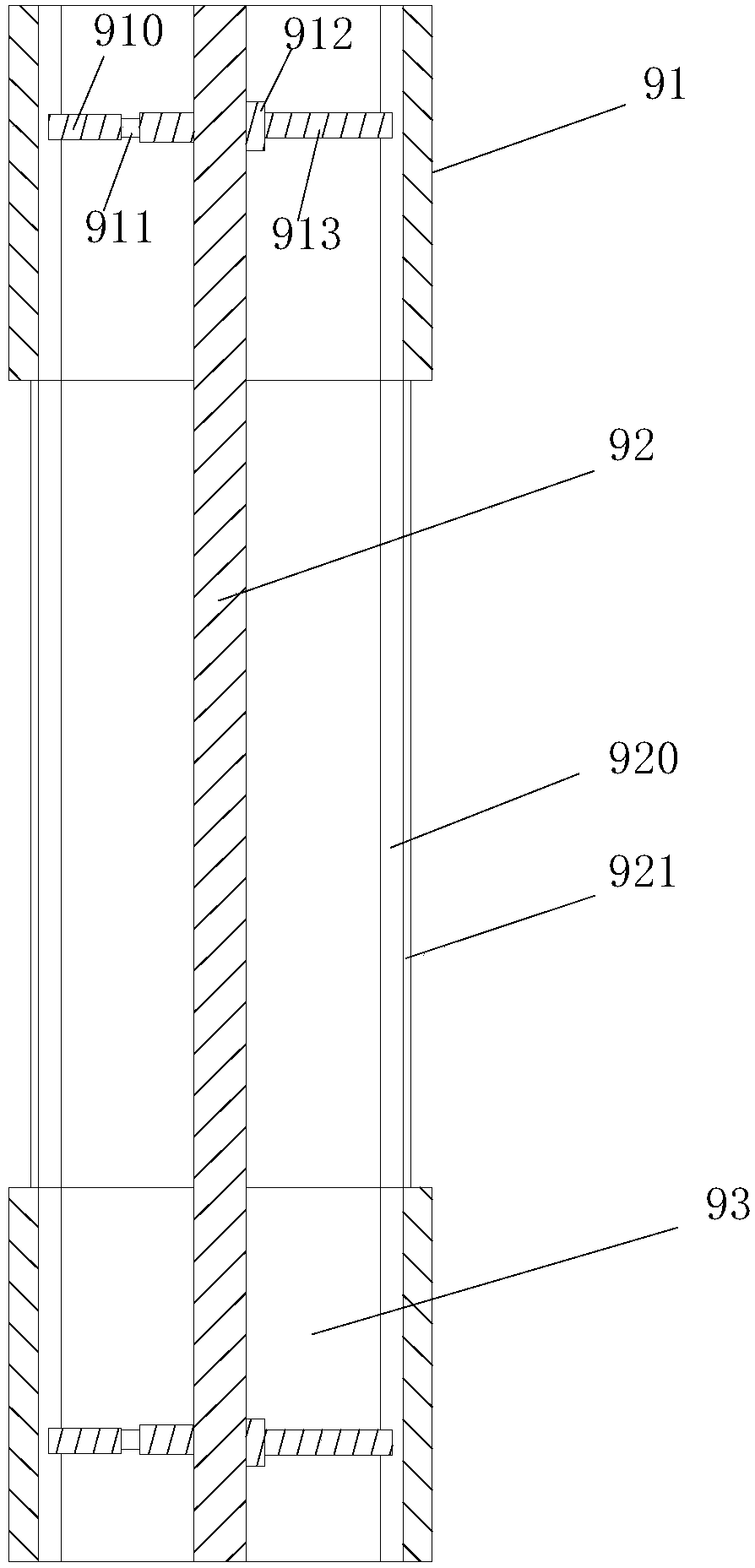 Spray type pipeline manufacturing device