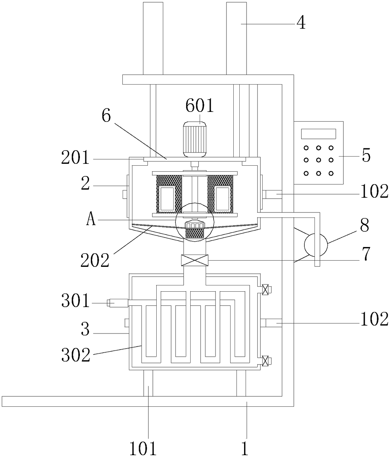 Traditional Chinese medicine decocting, filtering and cooling integrated equipment