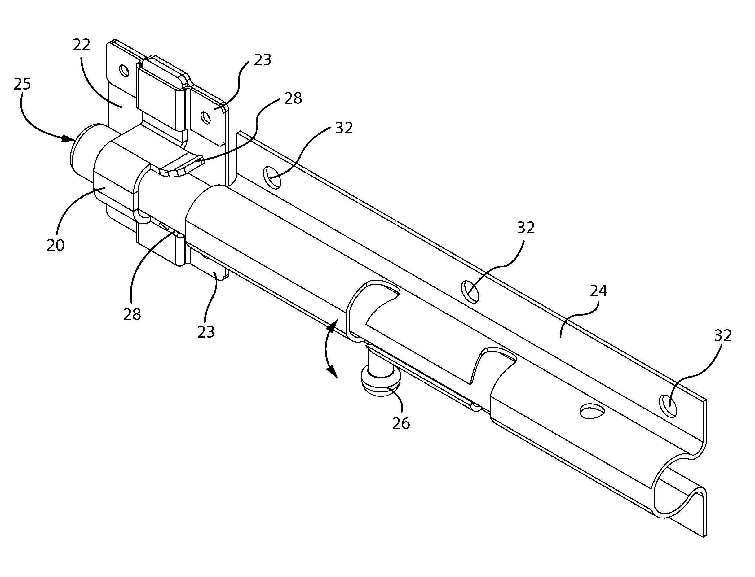 Adjustable door lock and associated method