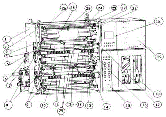 Splitting machine for slip shaft of double gas circuits