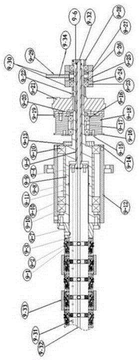 Splitting machine for slip shaft of double gas circuits