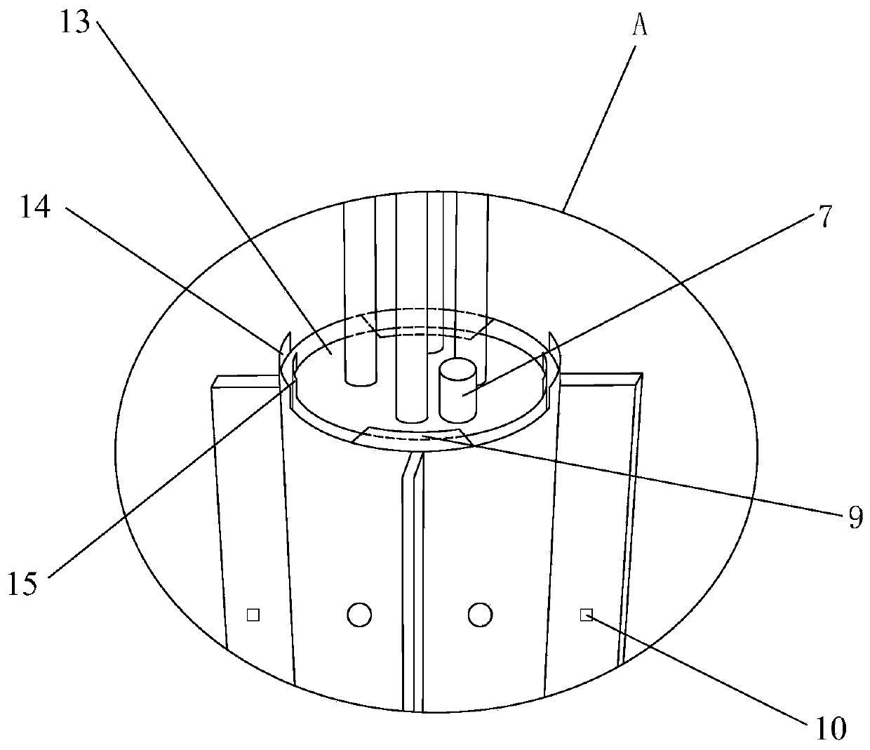 Coal pile temperature measuring and cooling grouting device and system