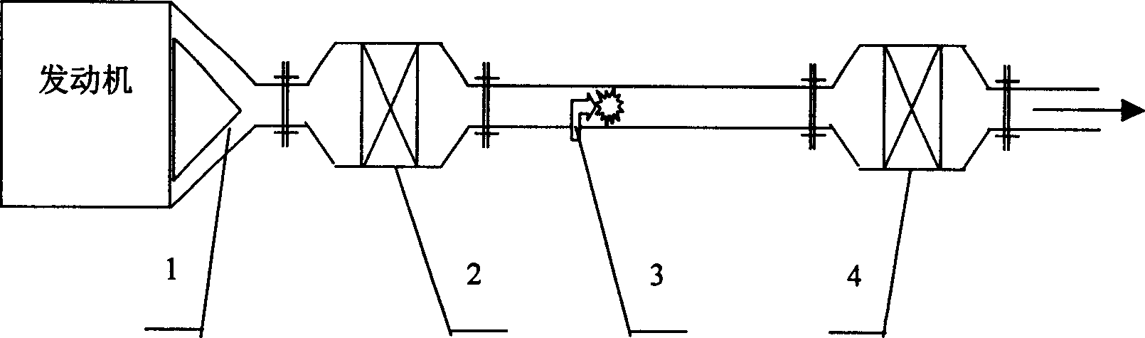 Rarefied-burning automobile exhaust gas catalyzing and purifying method and apparatus