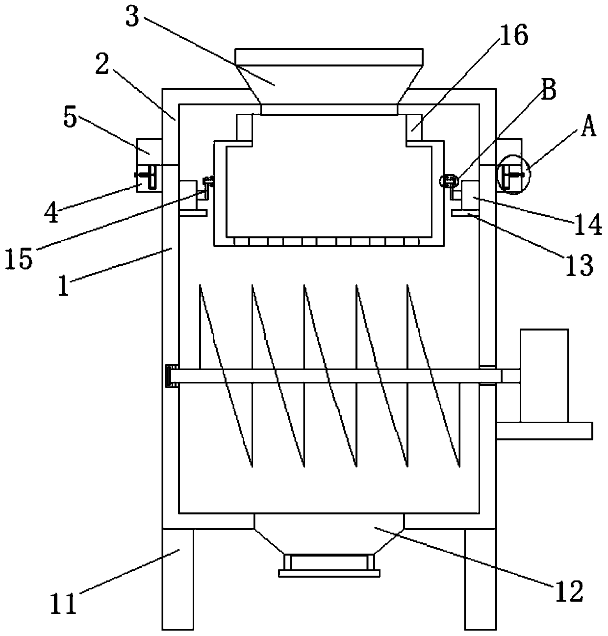 A rotary mixer for biowaste recycling