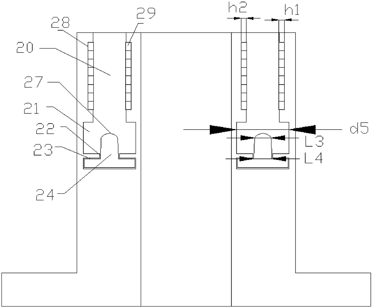 A cable lead-in device for a plug-in cable protection tube