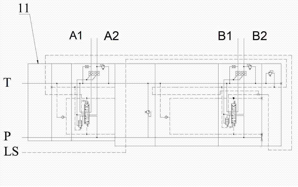 Land leveller and shovel blade lifting control system thereof