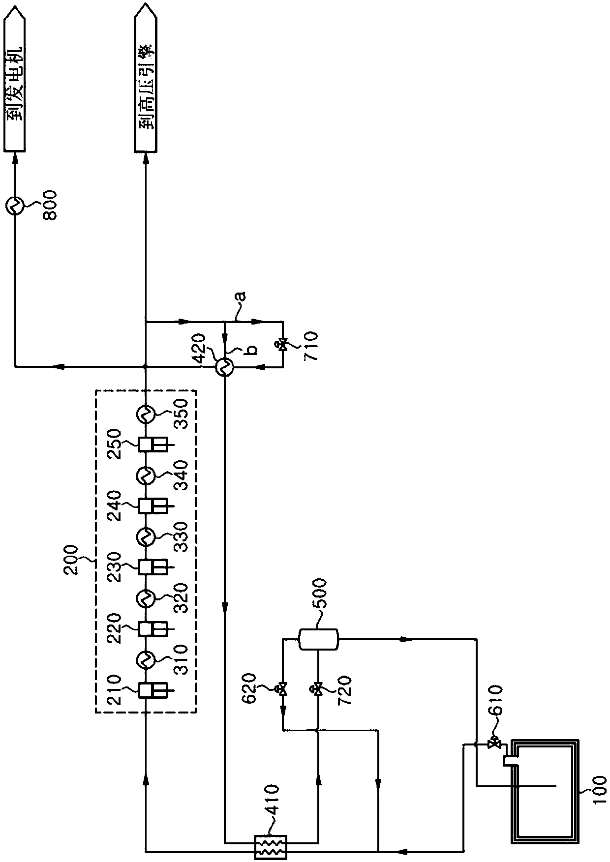 Ship comprising engine