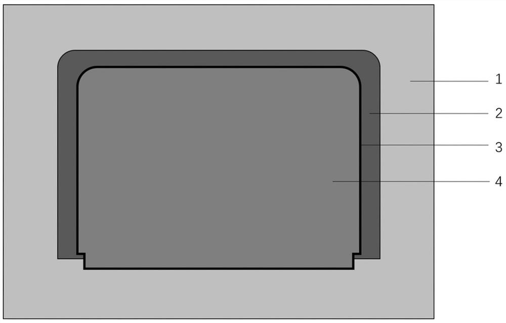 Carbon fiber composite material for reinforcing notebook computer shell and preparation method thereof