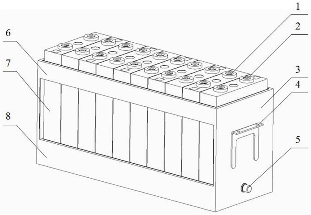 An integrated structure of a power battery module and a liquid cooling system