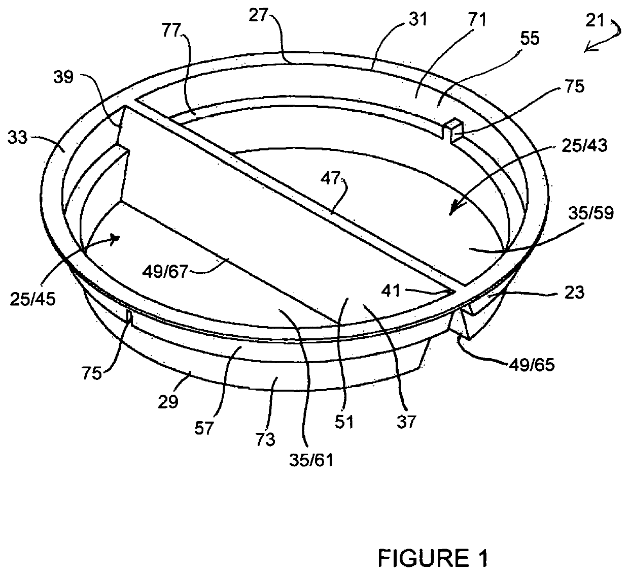 Utility receptacle shielding insert