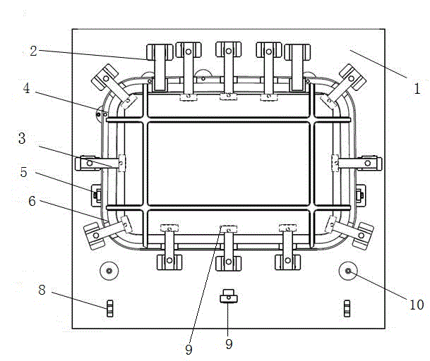 Detection device for profile and hole location of car sunroof