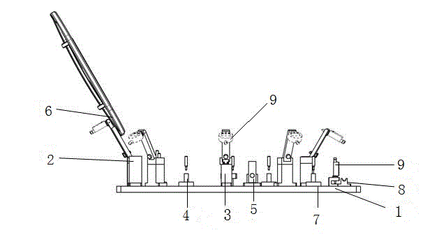 Detection device for profile and hole location of car sunroof