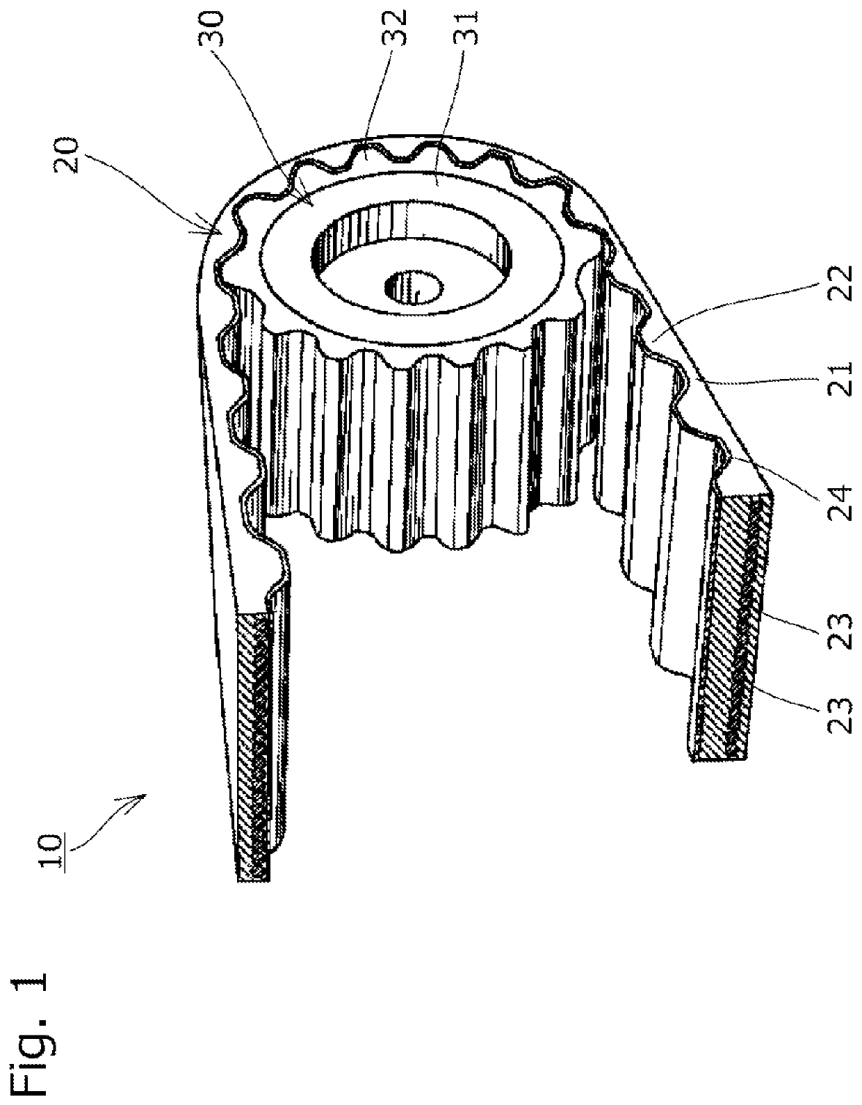 Toothed belt transmission