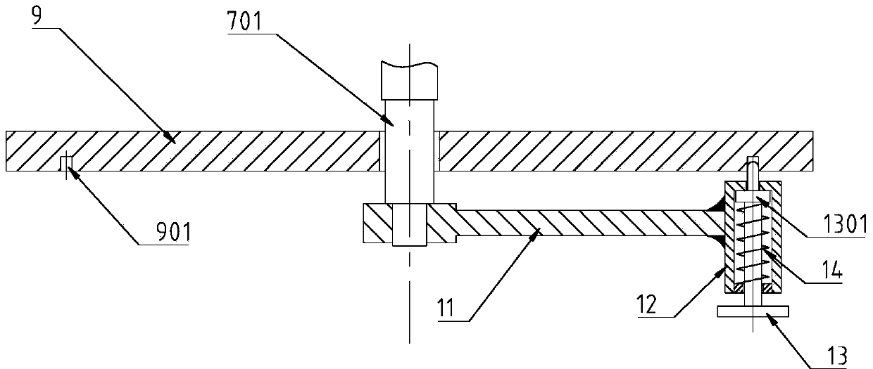 Measuring device and measuring method for axial-distribution data of section of rusted steel bar