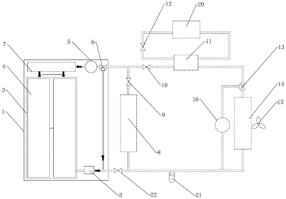 Electric automobile battery pack heat management system and working method thereof